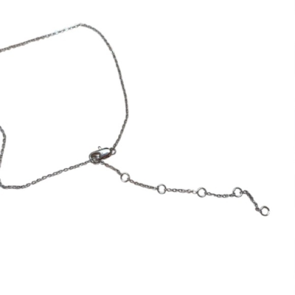 Nordstrom Silver Petite U Initial Necklace- Cubic Zirconia- Nickel Free - Picture 6 of 6